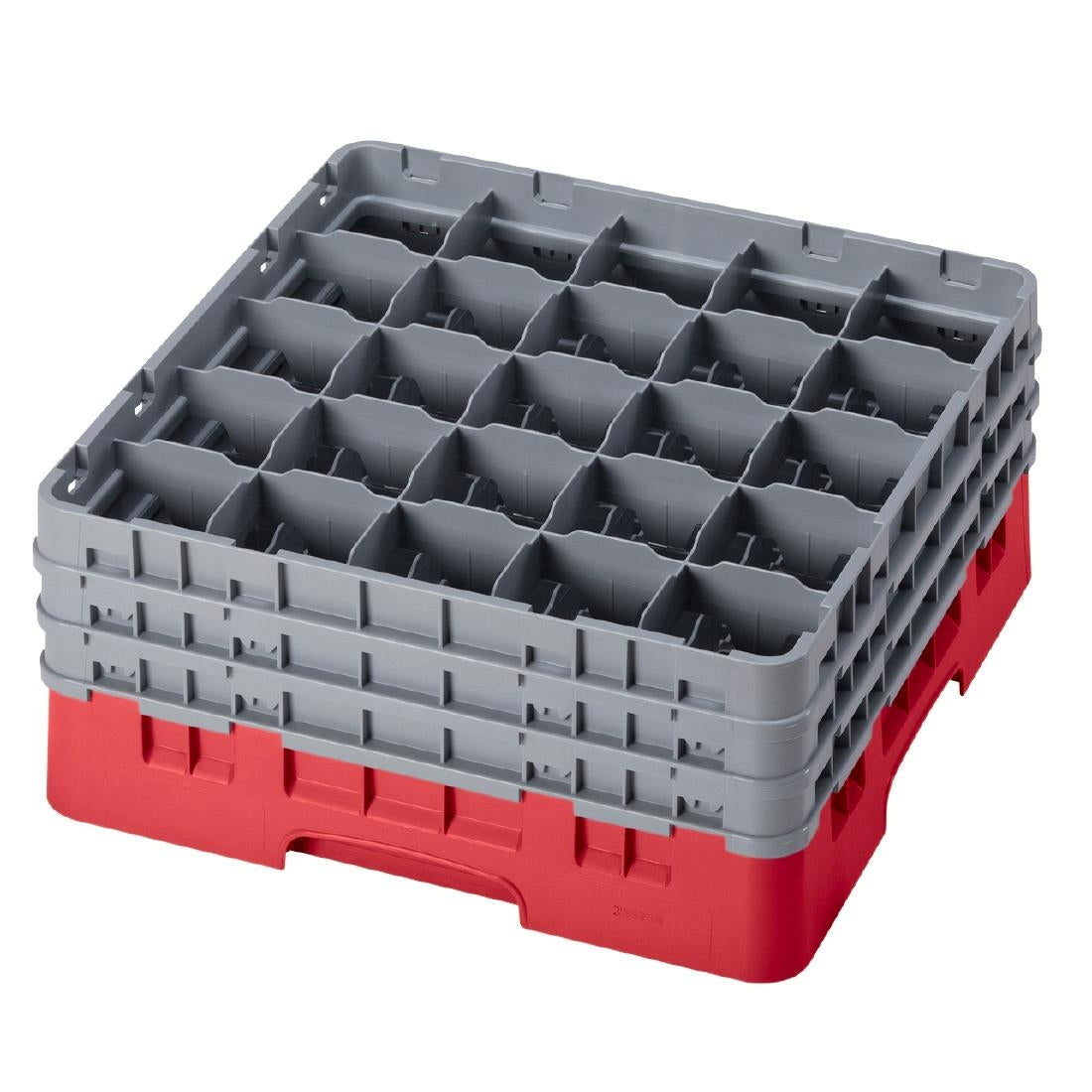 Cambro Camrack Red 25 Compartments Max Glass Height 197mm