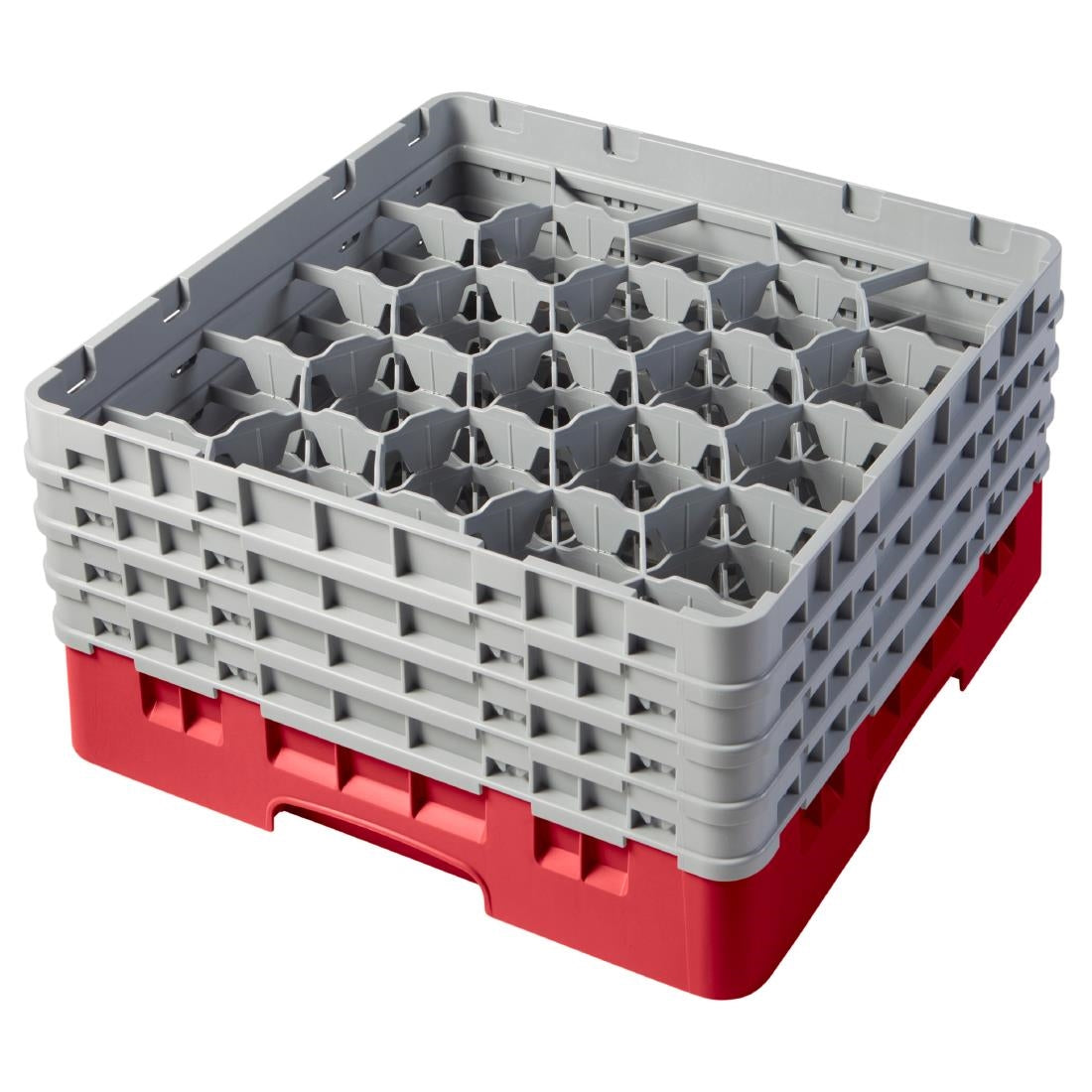 Cambro Camrack Red 20 Compartments Max Glass Height 215mm