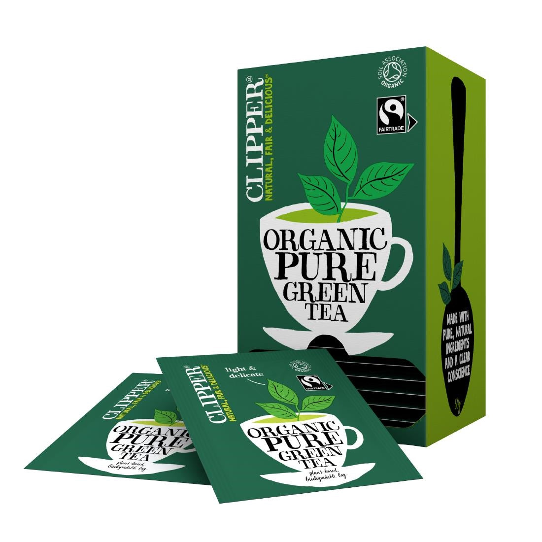 Clipper Fairtrade Organic Green Tea Bag Envelopes (6 x 25 Pack)