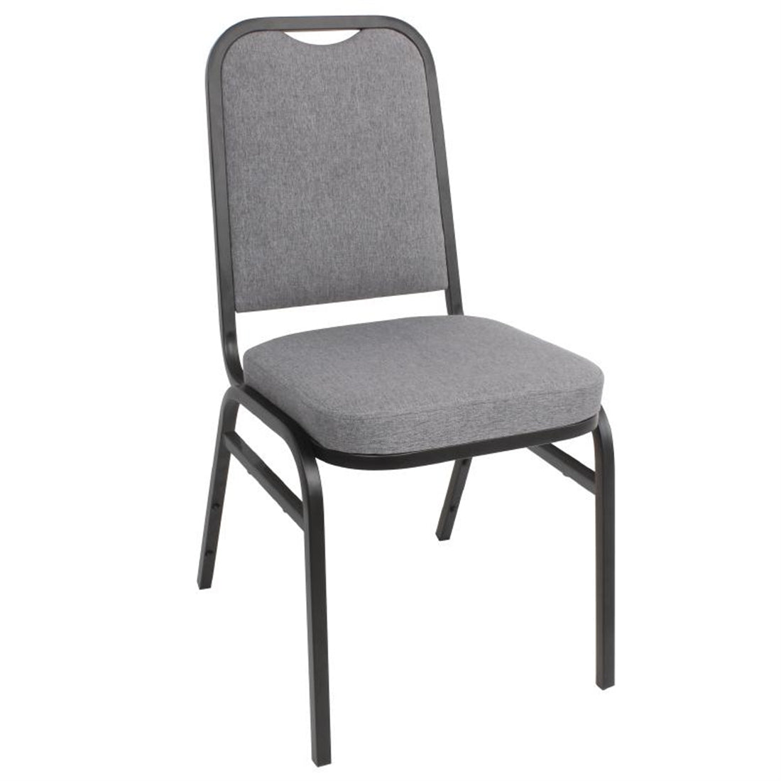 Bolero Square Back Banquet Chairs Black & Grey (4 Pack)