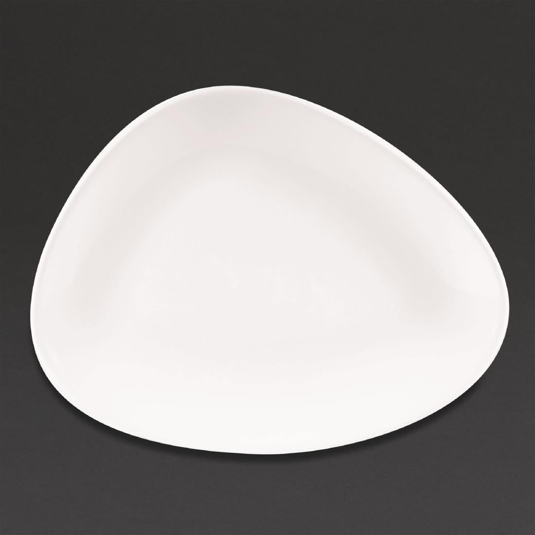 Churchill Lotus Triangular Plates White 260mm (12 Pack)