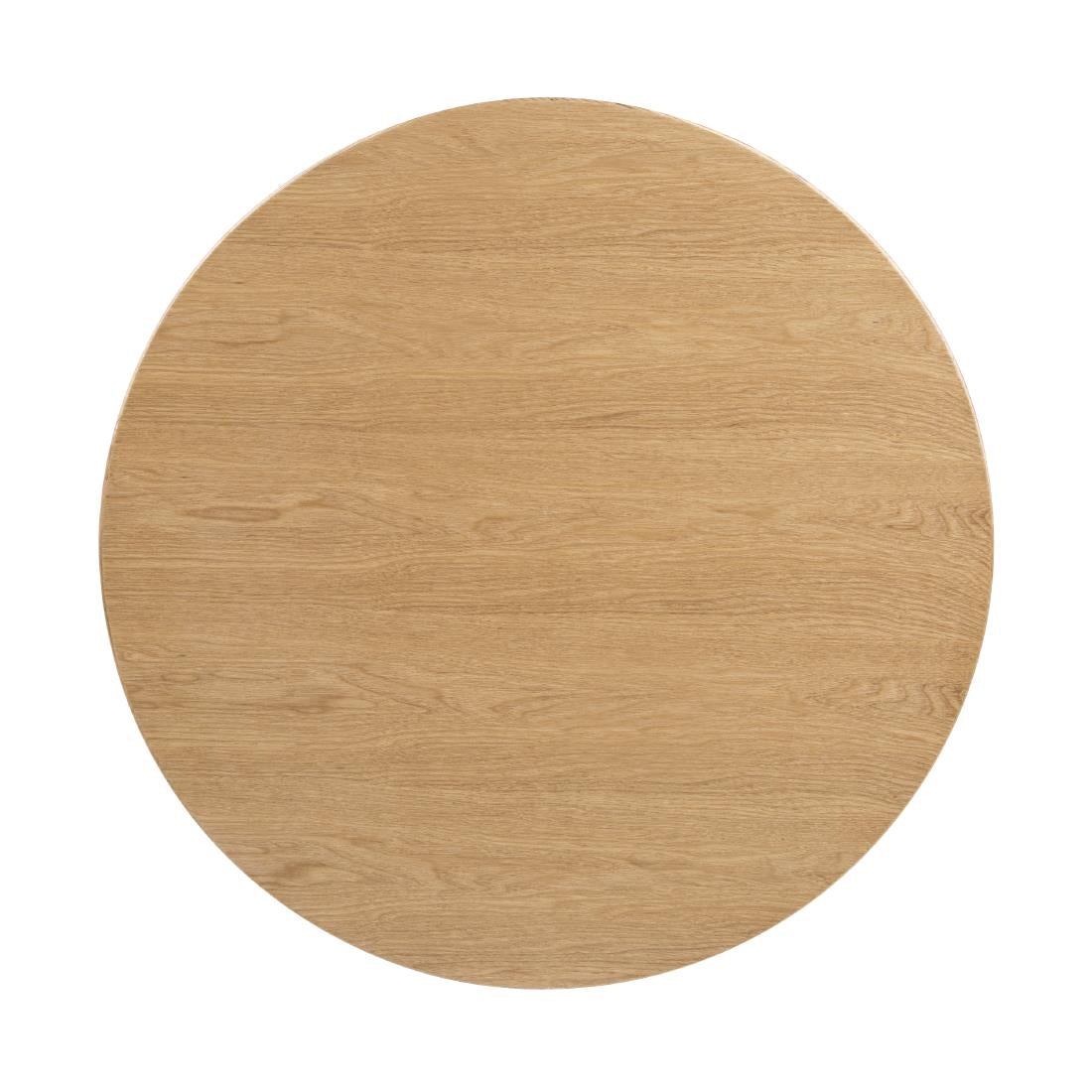 Bolero Pre-Drilled Round Table Top Natural Ash Veneer 600mm