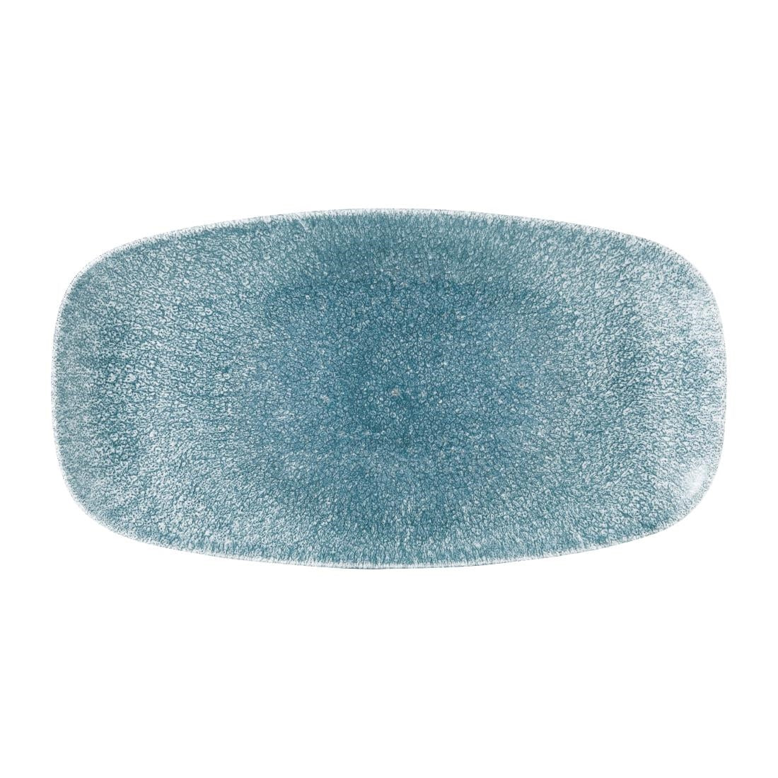 Churchill Studio Prints Raku Oblong Plates Topaz Blue 298mm (12 Pack)