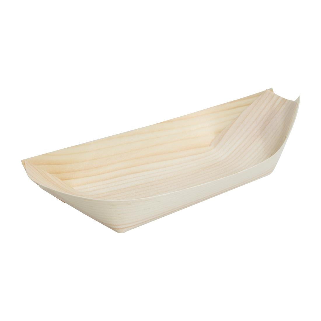 Fiesta Compostable Wooden Sushi Boats Small 80mm (100 Pack)