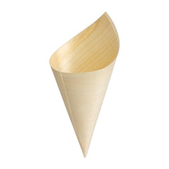 Fiesta Compostable Wooden Canape Cones 75mm (100 Pack)