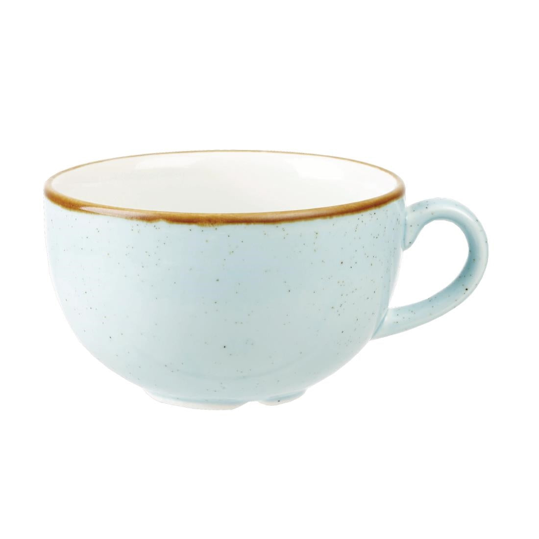 Churchill Stonecast Cappuccino Cups Duck Egg Blue 8oz (12 Pack)