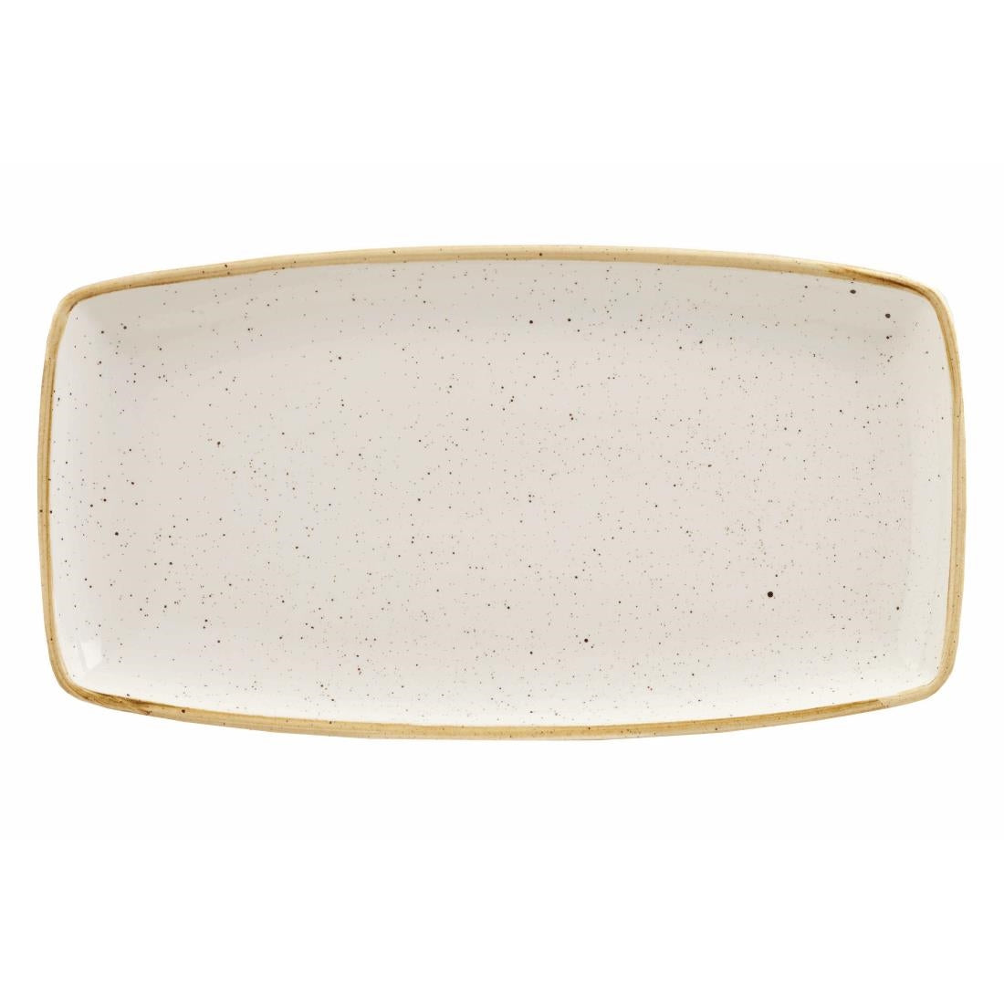 Churchill Stonecast Rectangular Plates Barley White 350 x 185mm