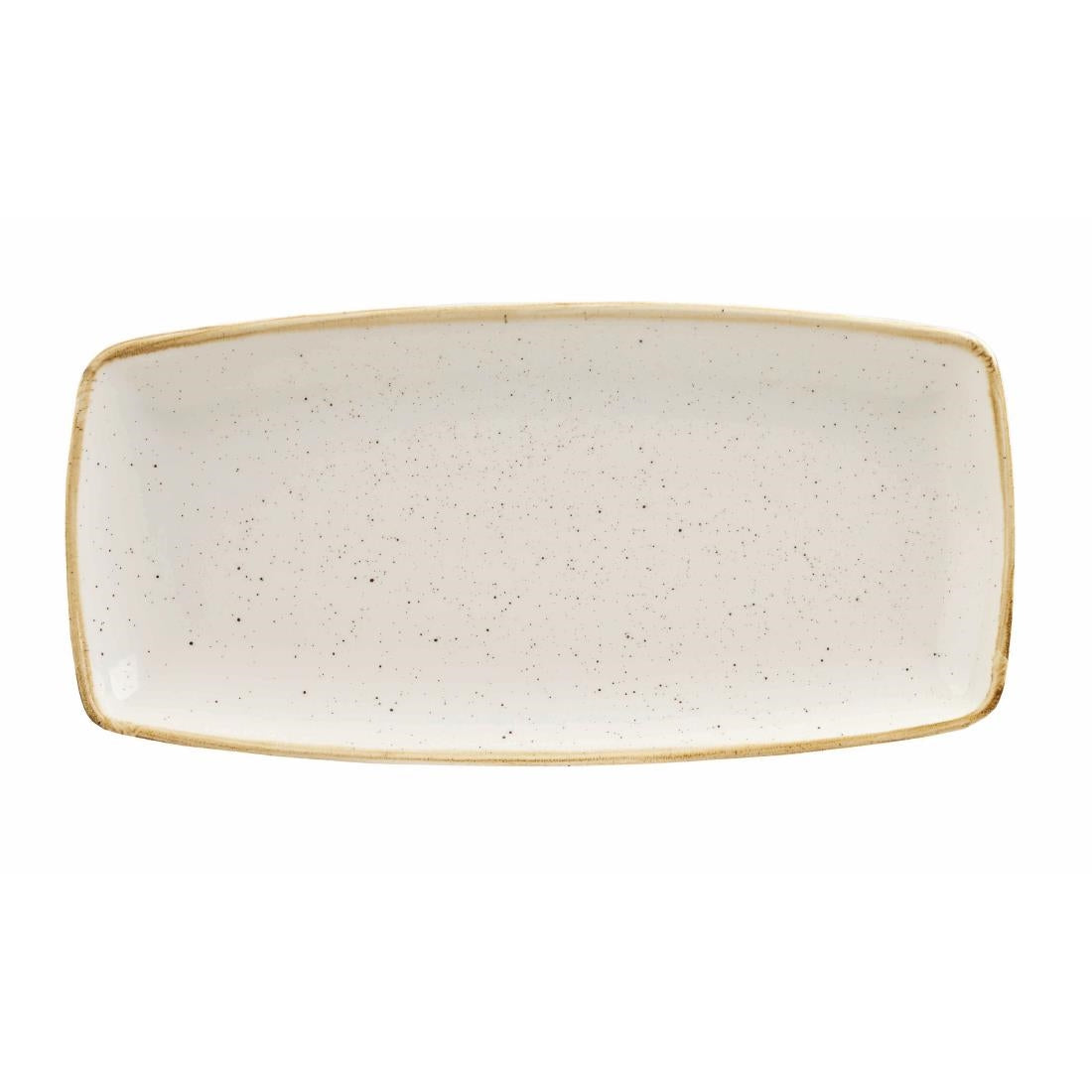 Churchill Stonecast Rectangular Plates Barley White 295 x 150mm