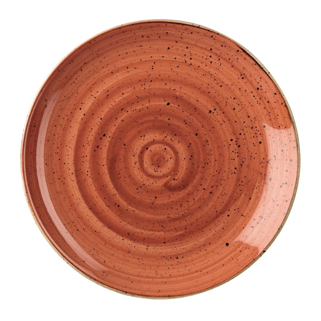 Churchill Stonecast Round Coupe Plates Spiced Orange 200mm (12 Pack)