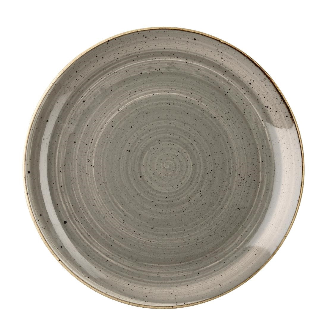 Churchill Stonecast Round Coupe Plates Peppercorn Grey 185mm