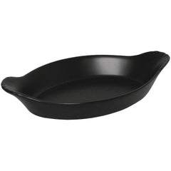 Olympia Mediterranean Oval Eared Dishes Black 204x118mm (6 Pack)