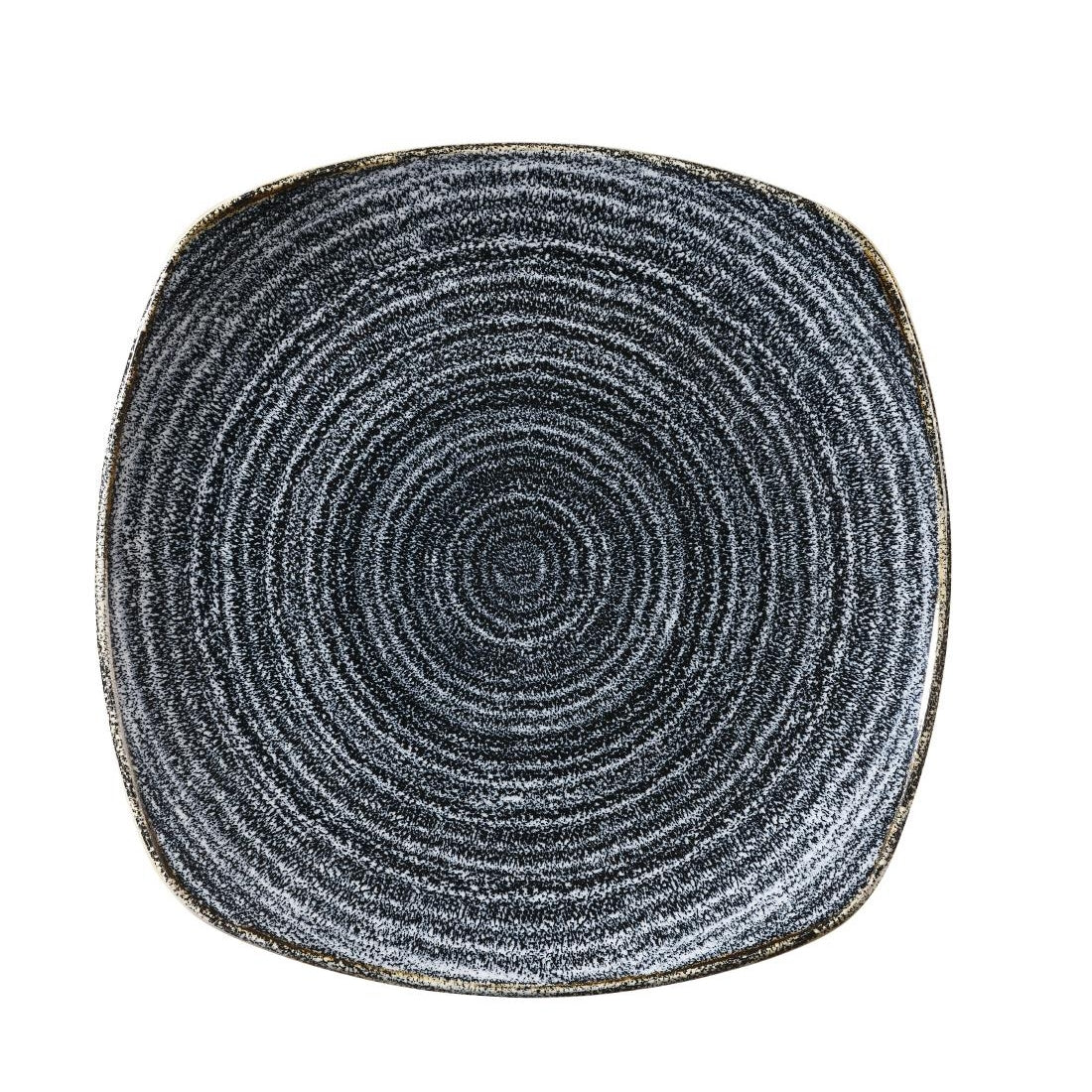 Churchill Studio Prints Homespun Charcoal Black Square Plates 252mm