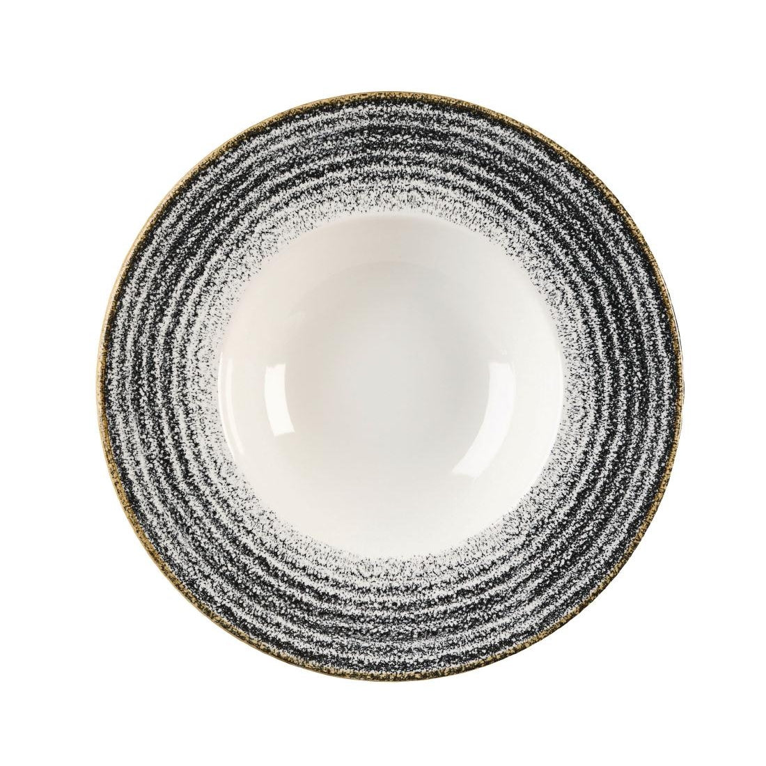 Churchill Studio Prints Homespun Charcoal Black Wide Rim Bowls 280mm