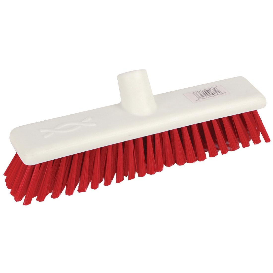 Jantex Hygiene Broom Soft Bristle Red 12"