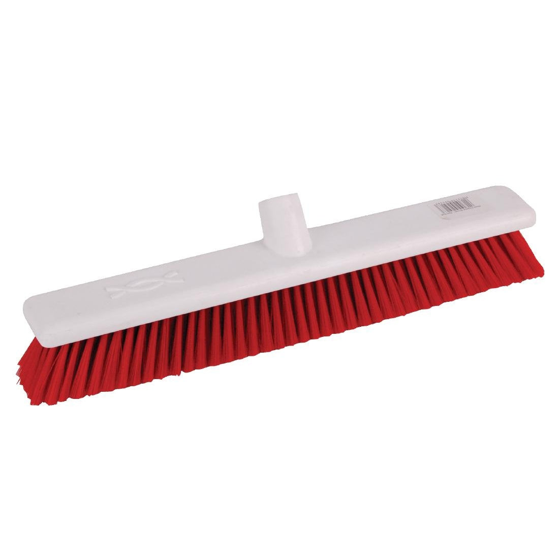 Jantex Hygiene Broom Soft Bristle Red 18"