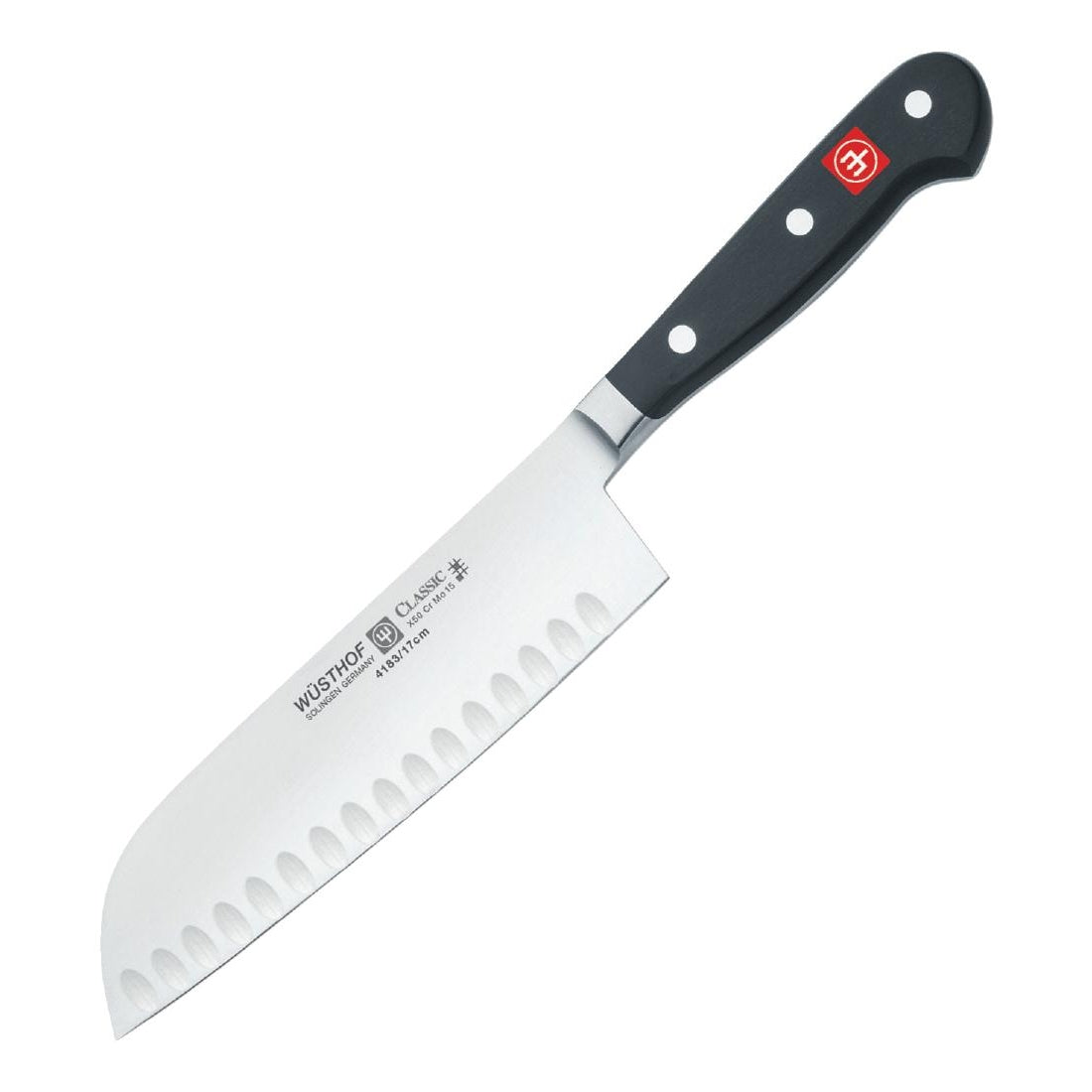 Wüsthof Classic Santoku Knife Black 18cm