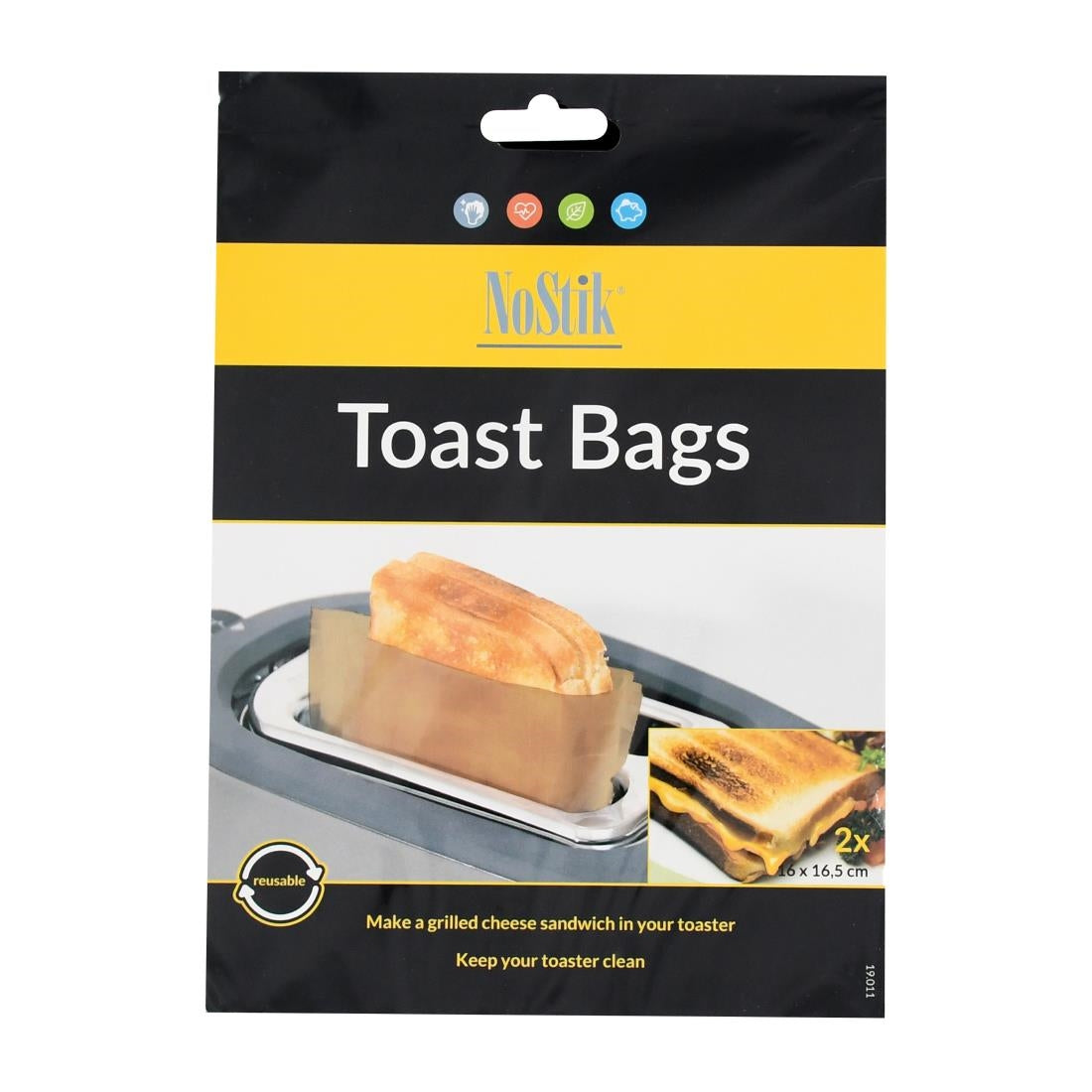NoStik Toast Bags White (2 Pack)