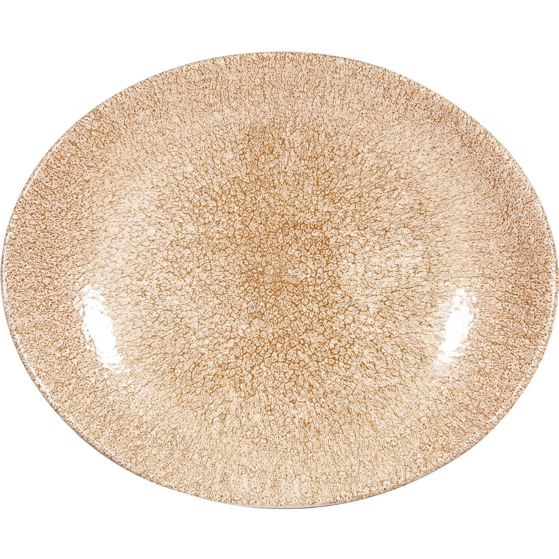 Churchill Studio Prints Raku Oval Coupe Plates Garnet Orange 270mm (12 Pack)