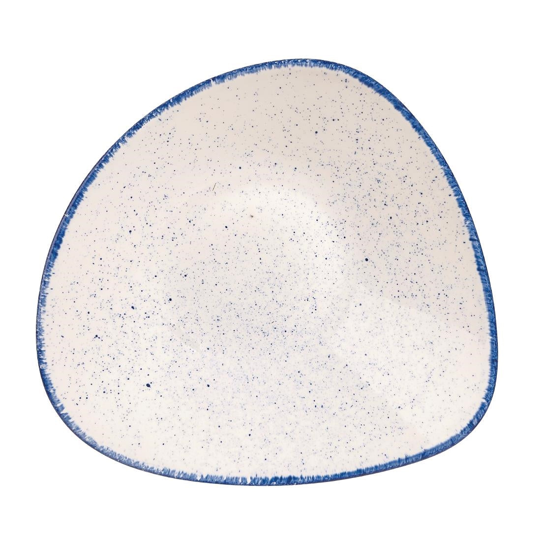 Churchill Stonecast Hints Triangular Plates Indigo Blue 229mm (12 Pack)