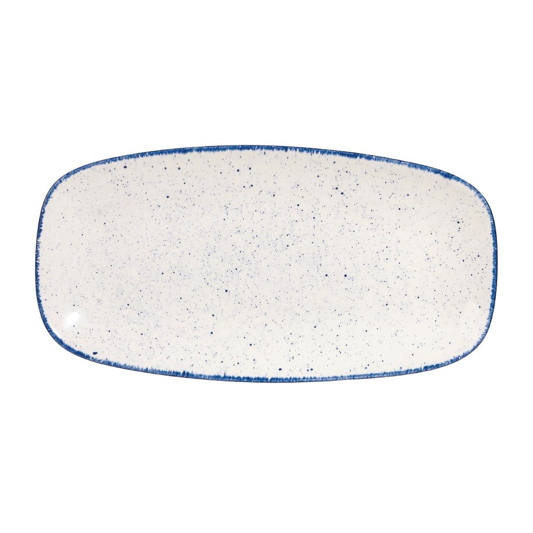 Churchill Stonecast Hints Rectangular Plates Indigo Blue 298mm (12 Pack)