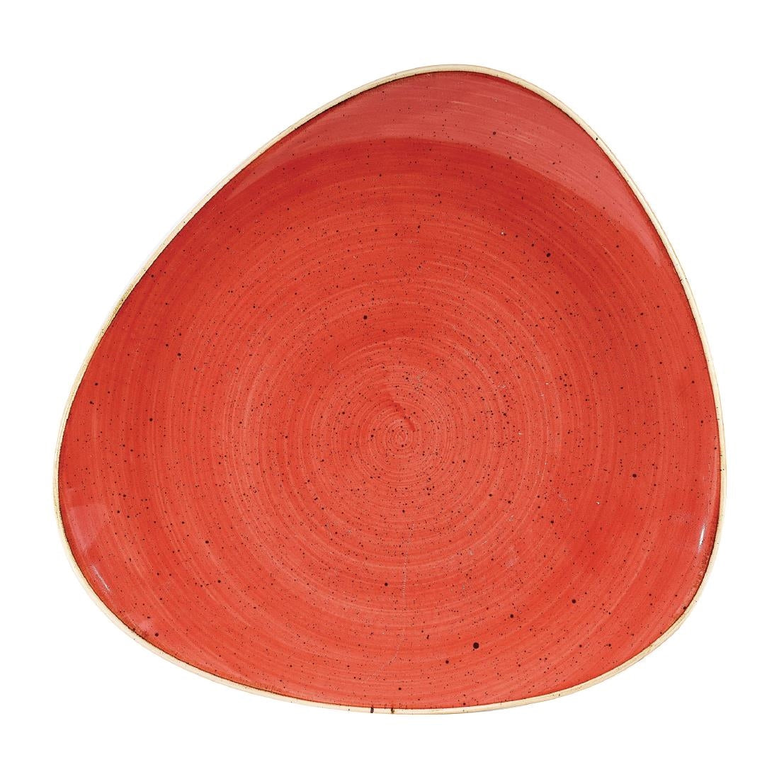 Churchill Stonecast Triangular Plates Berry Red 265mm (12 Pack)