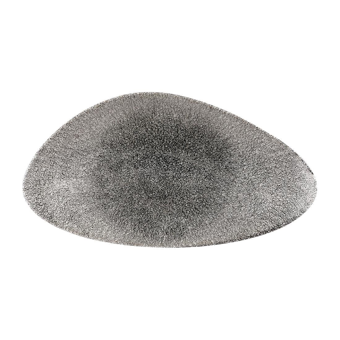 Churchill Studio Prints Raku Triangular Plates Quartz Black 350mm (6 Pack)