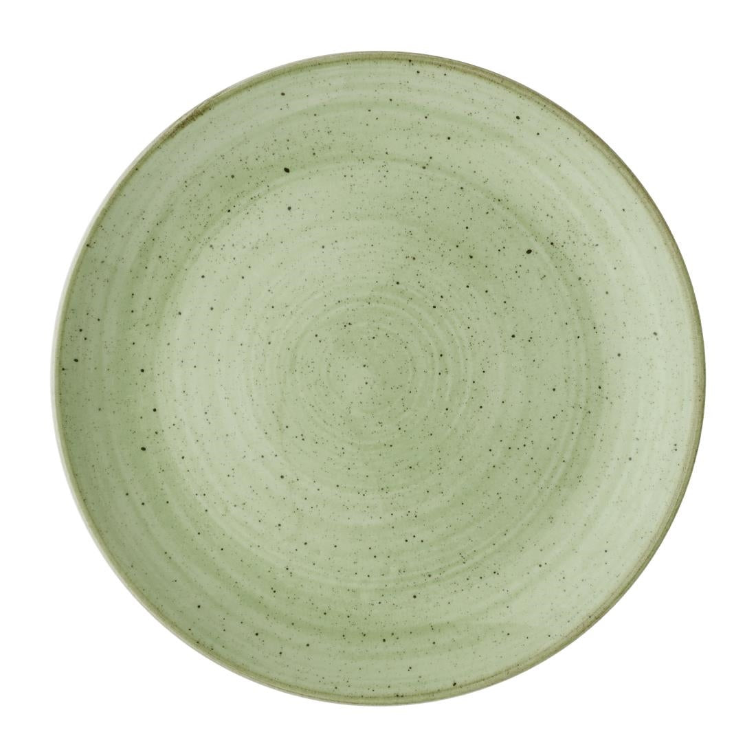Churchill Stonecast Sage Green Coupe Plates 217mm (12 Pack)