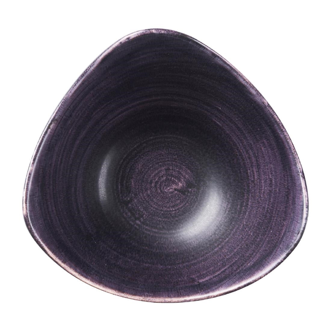Churchill Stonecast Patina Deep Purple Triangle Bowls 153mm (12 Pack)