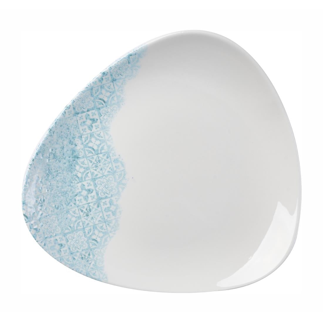 Churchill Vintage Prints Med Tiles Aquamarine Triangle Plates 229mm (12 Pack)