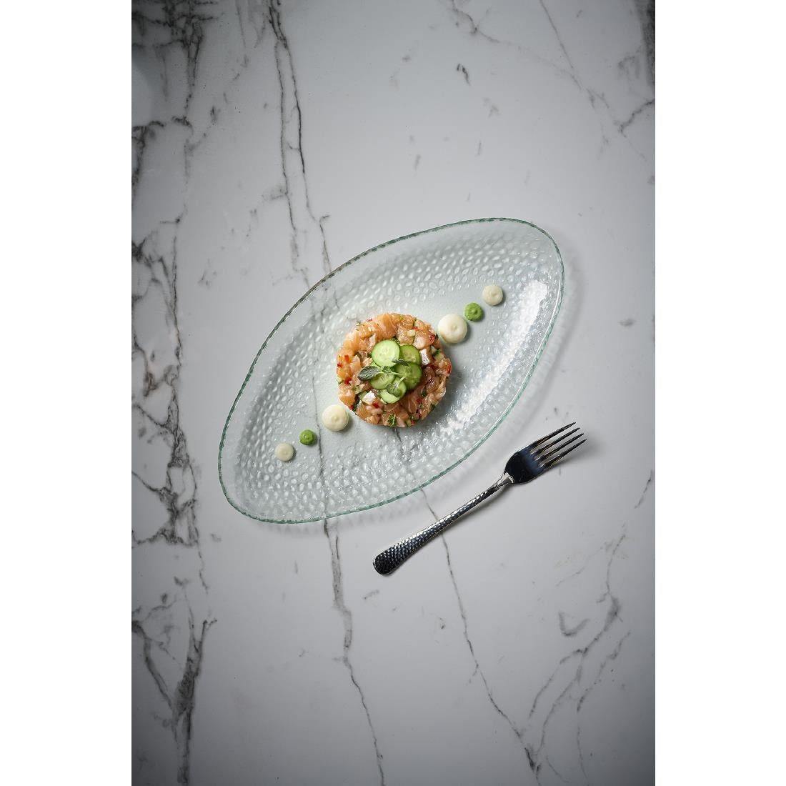 Churchill Isla Glasses Clear Organic Glasses Oval Platter 300mm (6 Pack)