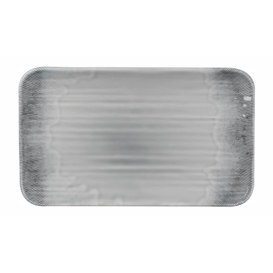 Dudson Harvest Flux Grey Organic Rectangular Platter 179mm (12 Pack)