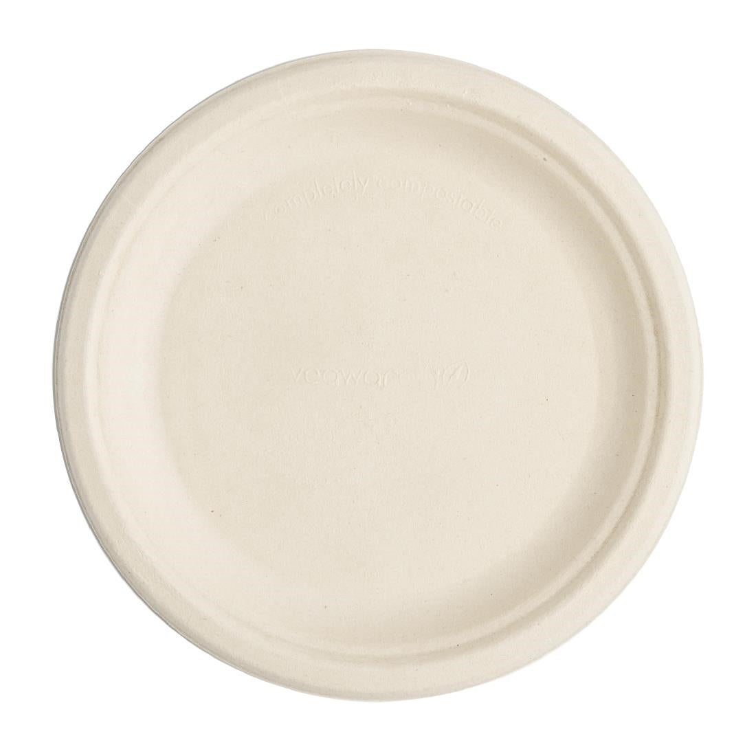Vegware Compostable Nourish Moulded Fibre Plates Natural 7"/178mm (500 Pack)