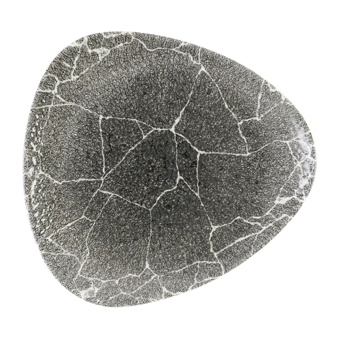 Churchill Studio Prints Kintsugi Quartz Black Triangle Plates 229mm (12 Pack)