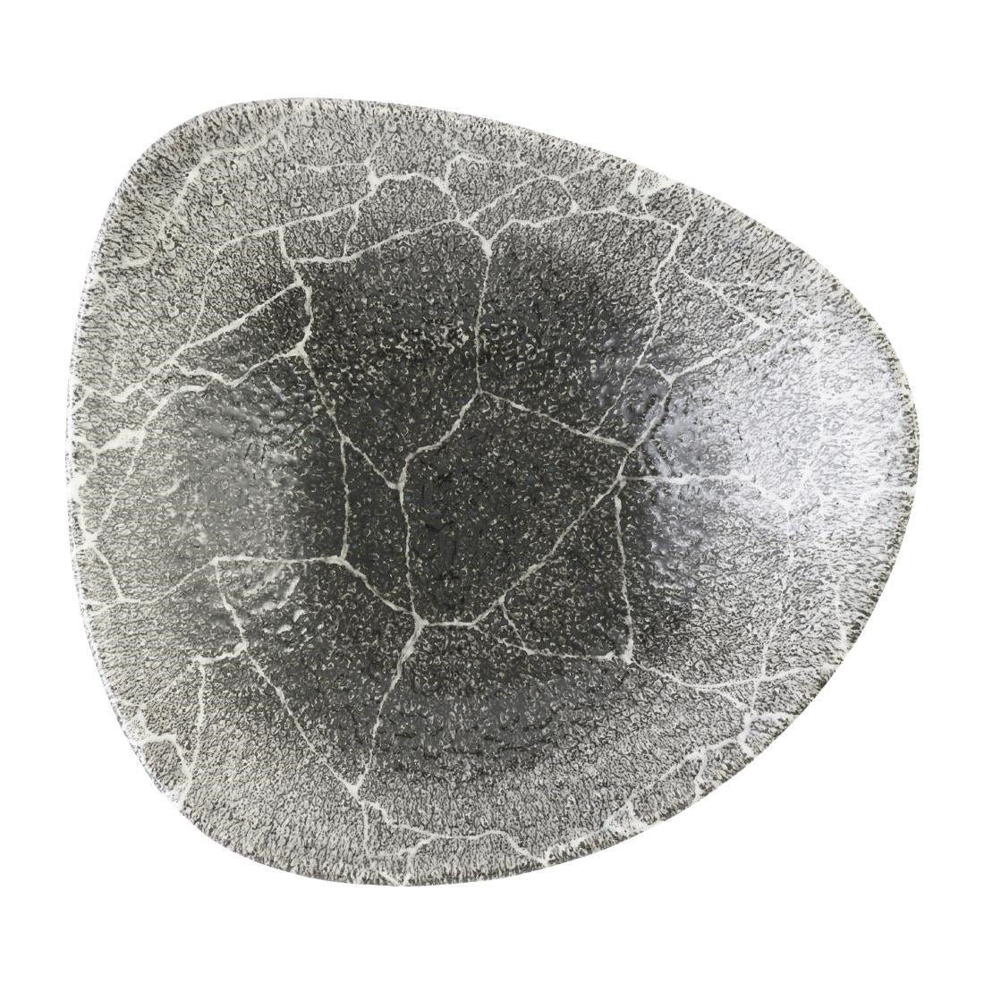 Churchill Studio Prints Kintsugi Quartz Black Triangle Bowls 235mm (12 Pack)