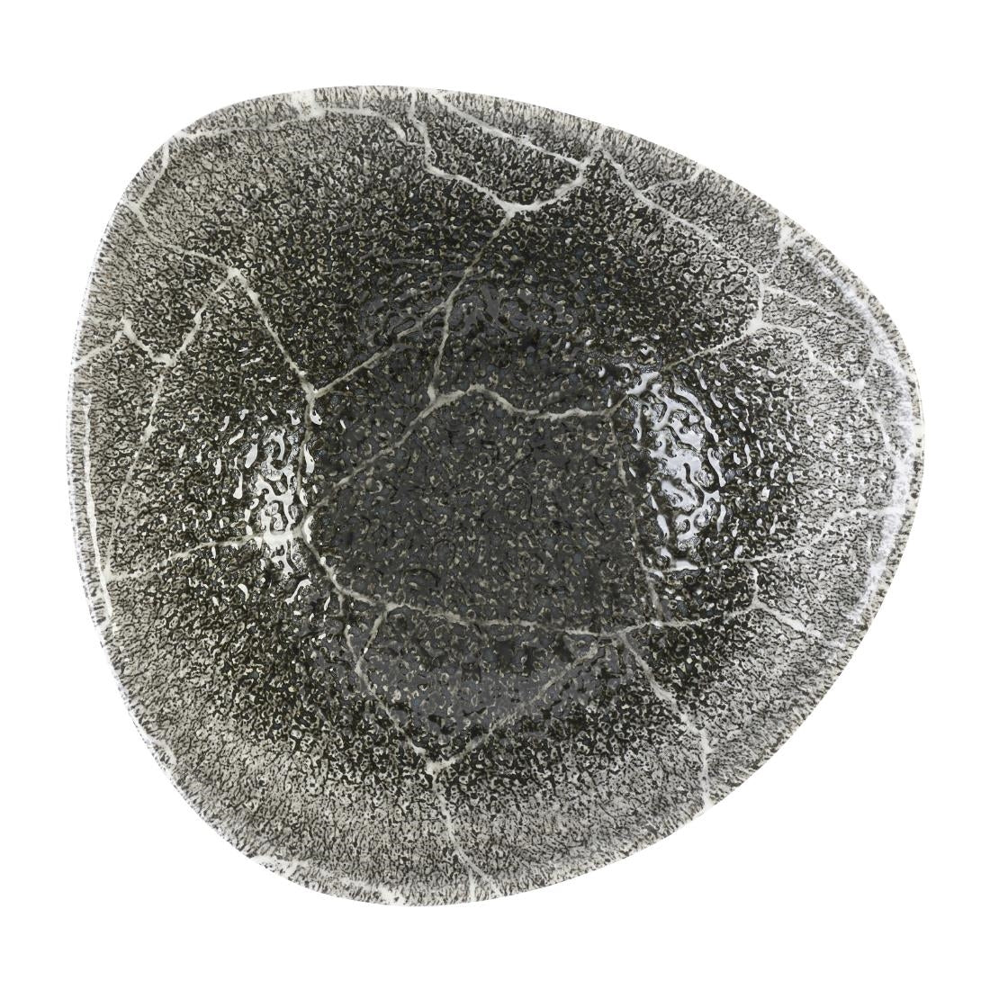 Churchill Studio Prints Kintsugi Quartz Black Triangle Bowls 185mm (12 Pack)