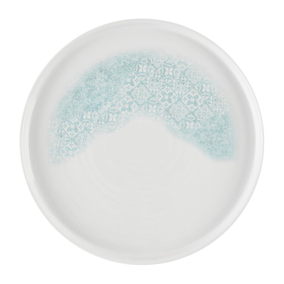 Churchill Vintage Prints Med Tiles Aquamarine Chefs' Walled Plates 260mm (6 Pack)