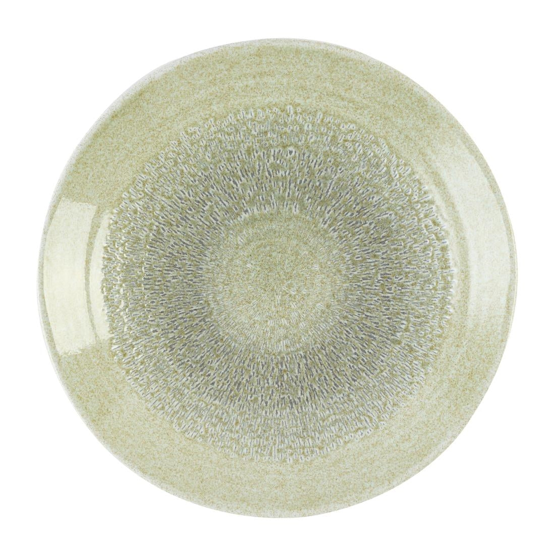 Dudson Harvest Grain Organic Coupe Plates Speckled Green 230mm (12 Pack)