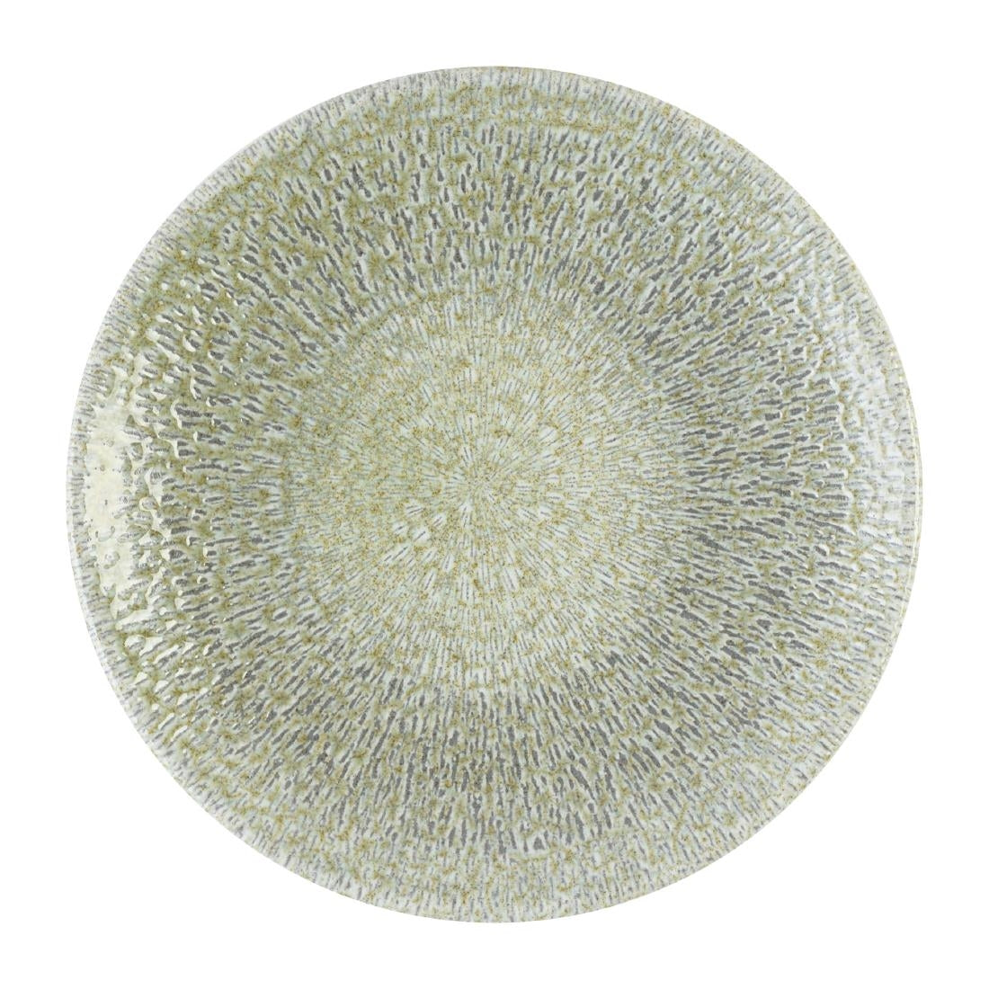 Dudson Harvest Grain Speckled Green Organic Coupe Plates 164mm (12 Pack)