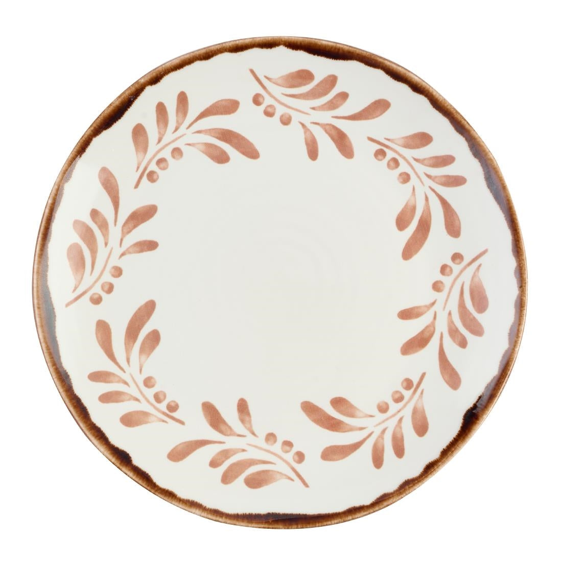 Dudson Harvest Mediterranean Terracotta Organic Coupe Plates 230mm (12 Pack)