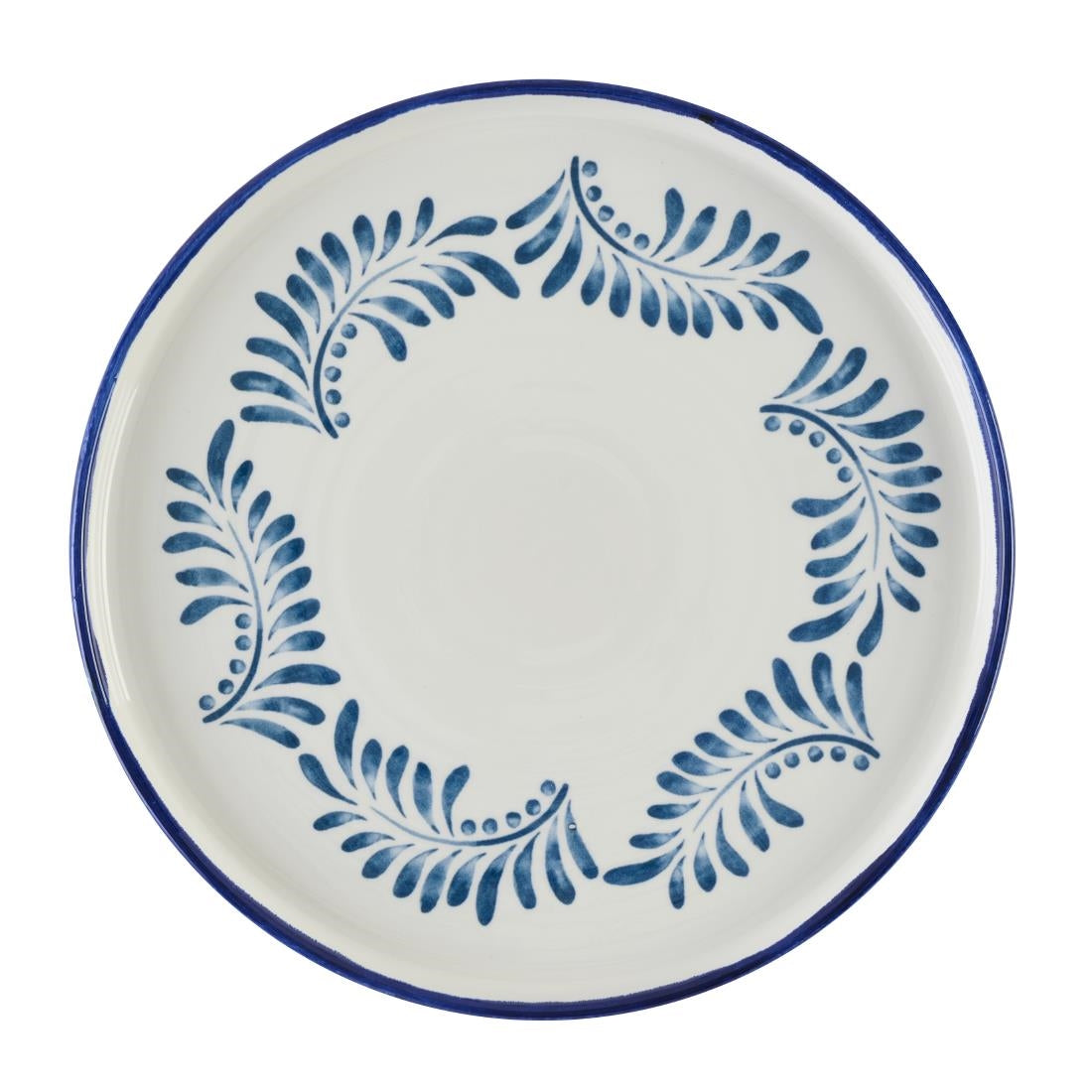 Dudson Harvest Mediterranean Round Walled Plates Blue 260mm (6 Pack)