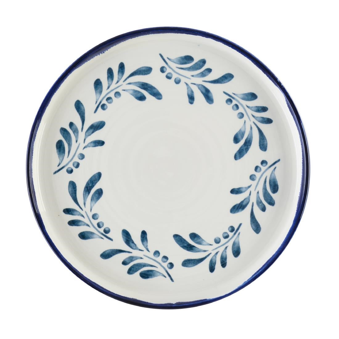 Dudson Harvest Mediterranean Blue Round Walled Plate 210mm (6 Pack)