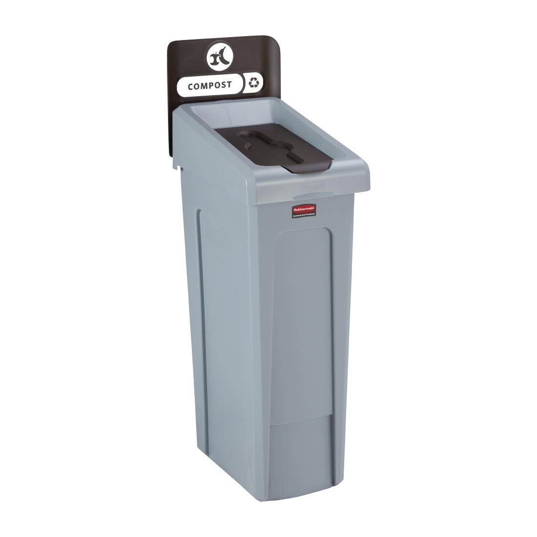 Rubbermaid Slim Jim Food Waste Recycling Station Brown 87Ltr
