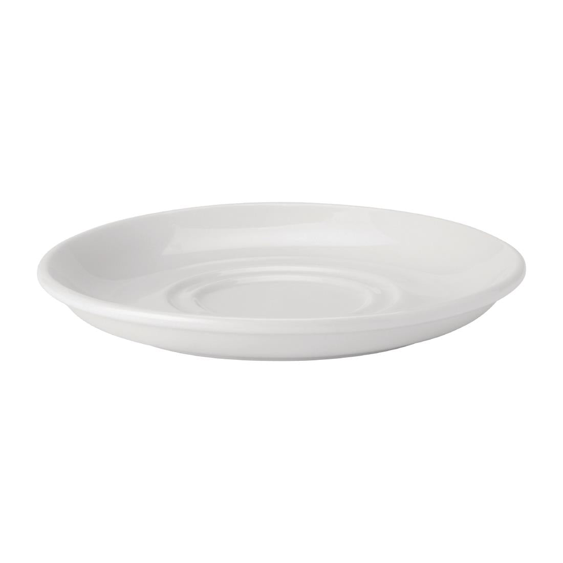 Utopia Pure White Double Well Saucers 150mm (24 Pack)