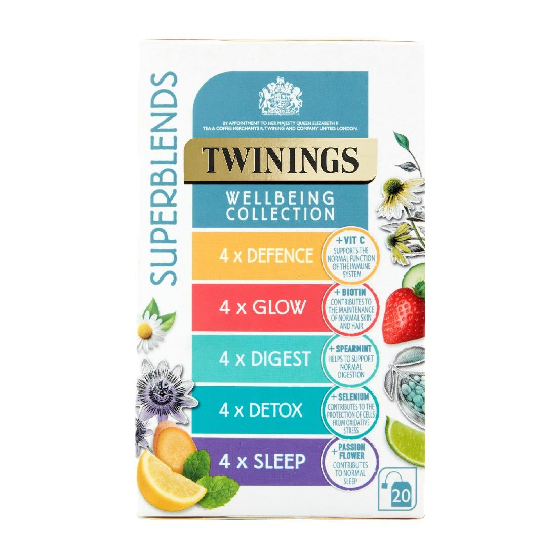 Twinings Superblends Wellbeing Collection Tea Bags (80 Pack)