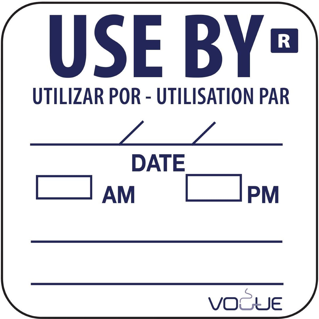 Hygiplas Removable Use By Labels (1000 Pack)