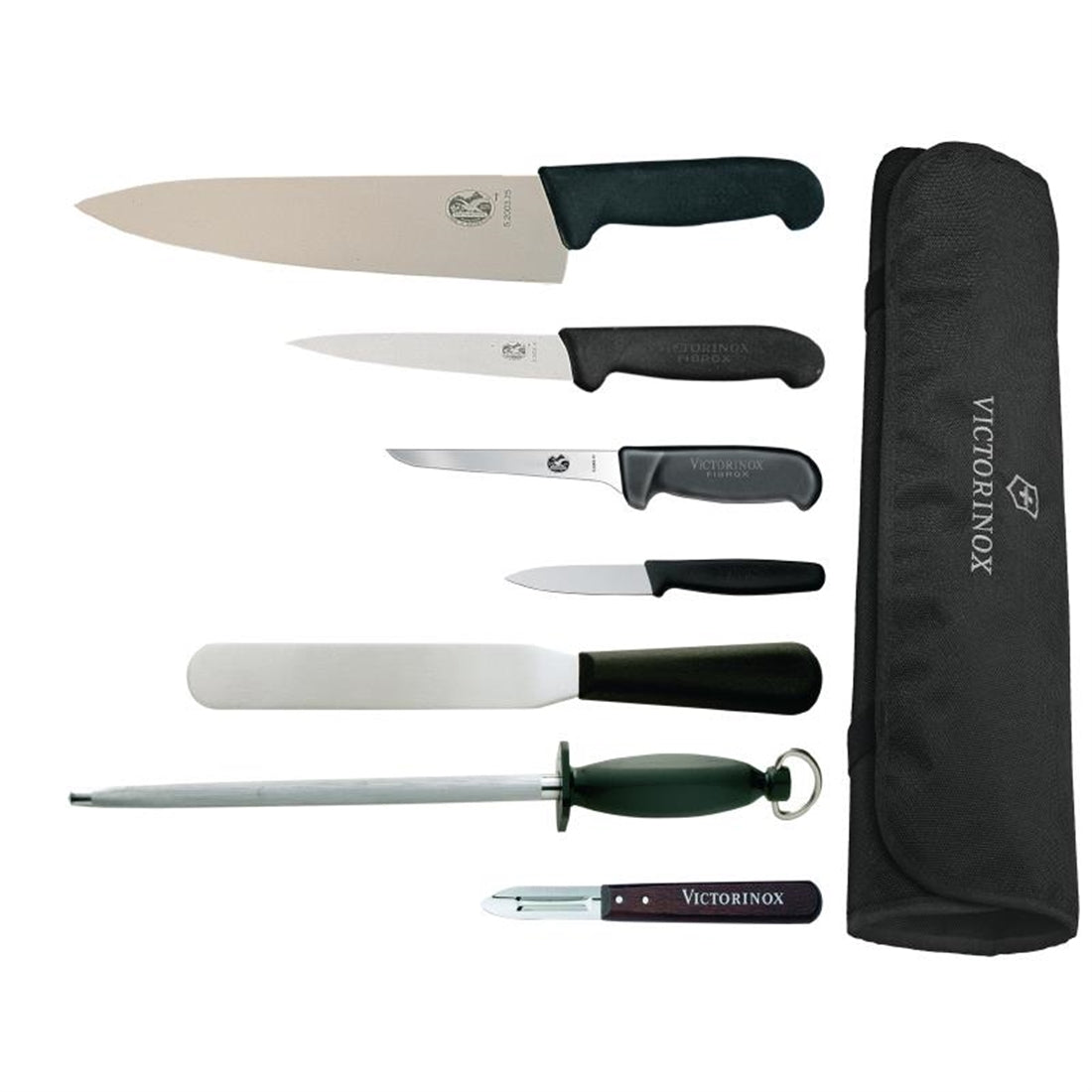 Victorinox, Hygiplas & Vogue 7-Piece Knife Set with 25cm Chef Knife
