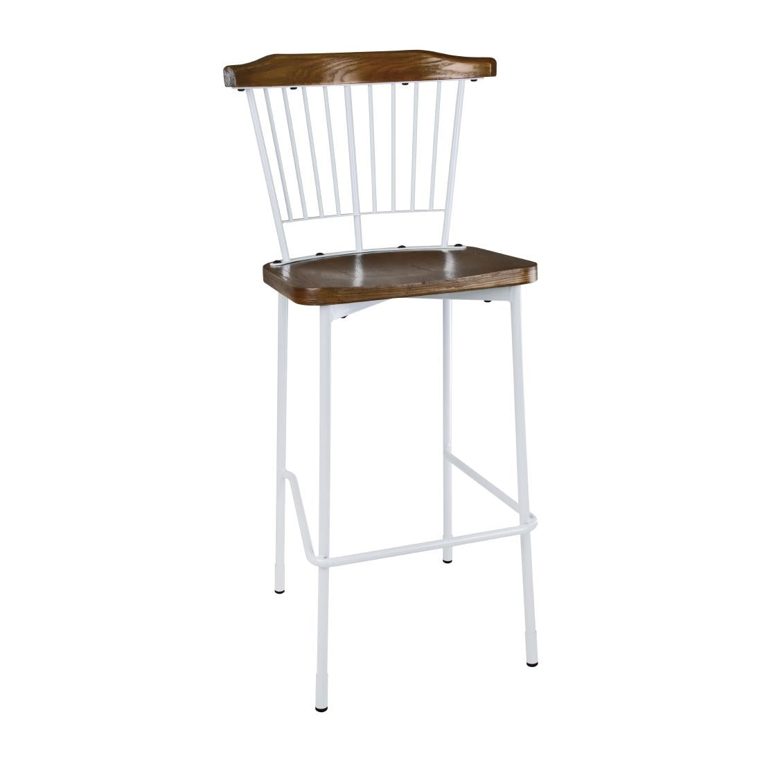 Bolero Scandi High Stools White (2 Pack)