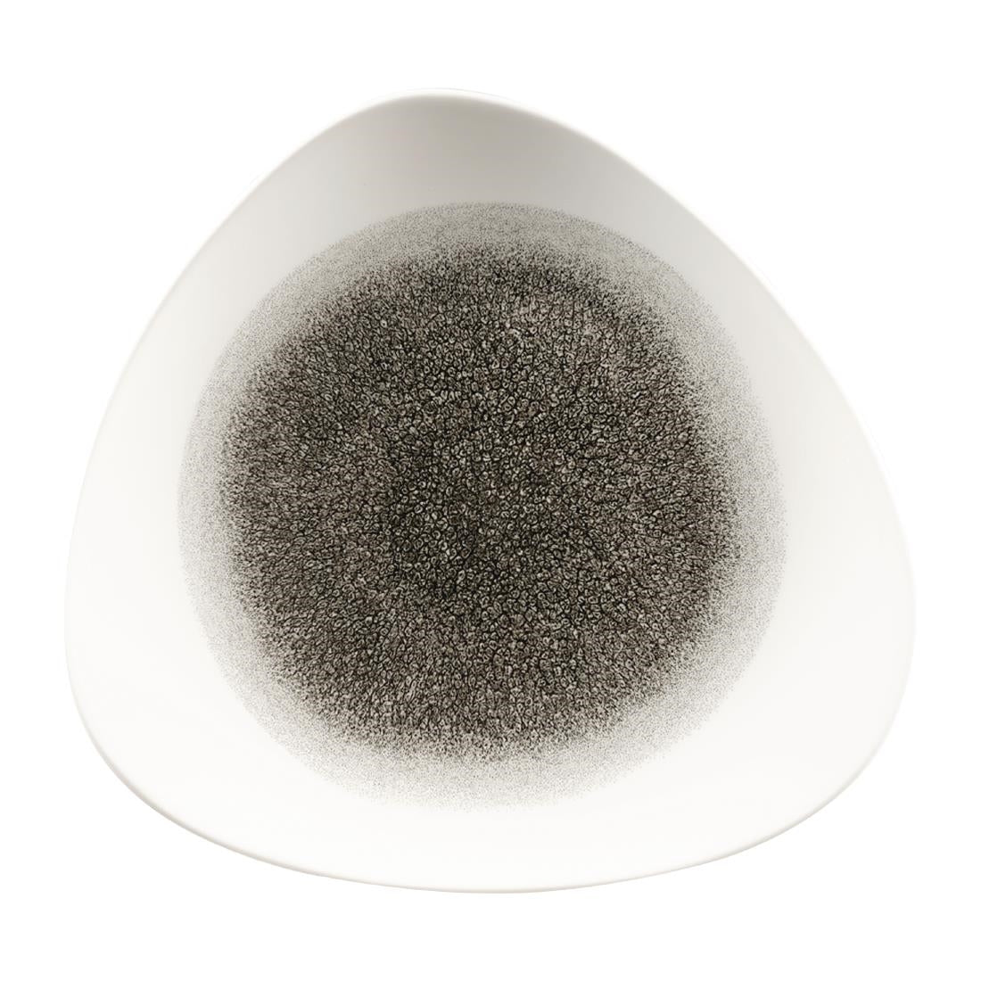 Churchill Studio Prints Raku Triangle Plates Quartz Black 265mm (12 Pack)