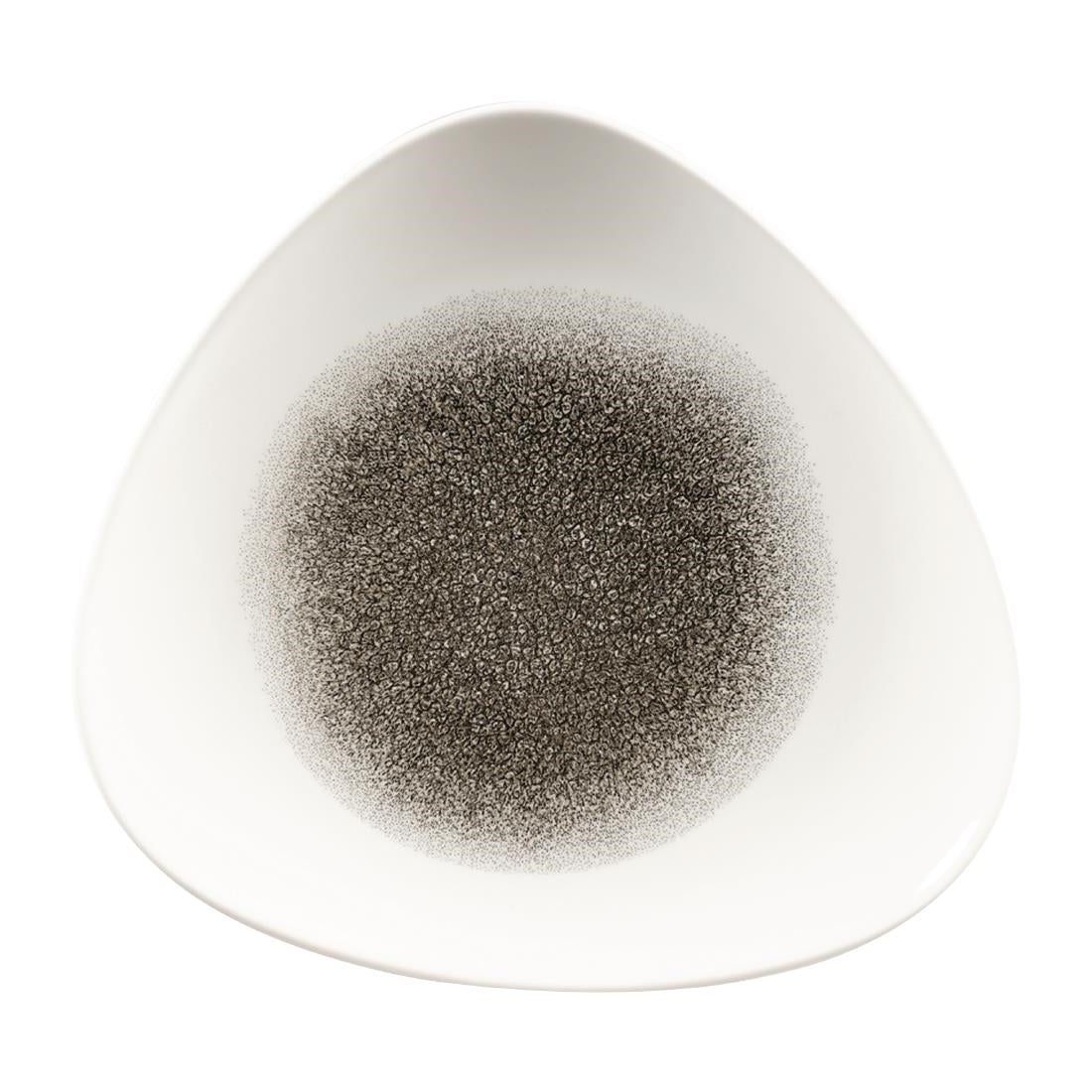Churchill Studio Prints Raku Triangle Plates Quartz Black 229mm (12 Pack)