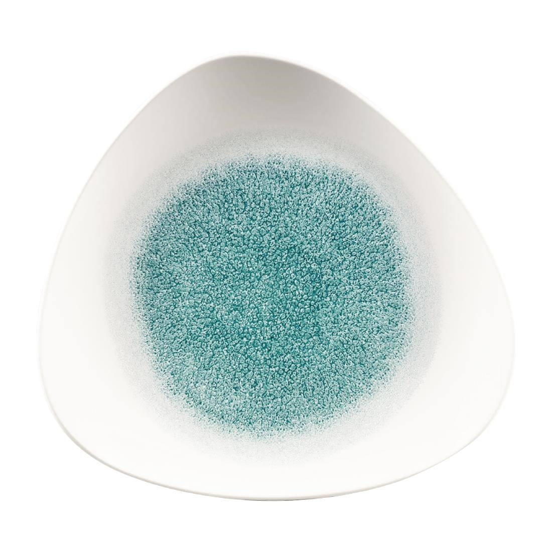 Churchill Studio Prints Raku Triangle Plates Jade Green 265mm (12 Pack)